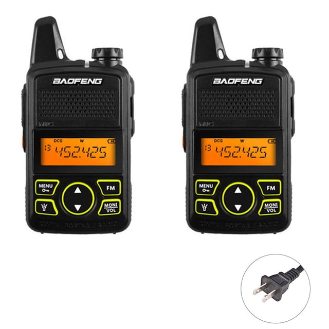 BAOFENG T1 Radio bidireccional 400-470Mhz Walkie Talkie Auricular de largo alcance Radio portátil Enchufe de EE. UU.1 par Methold EL0993-02B