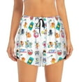thumbnail image 4 of Lsque Hello Summer Cat Printed Women's Running Shorts with Liner Pockets,Elastic Quick Dry Workout Athletic Gym Yoga Shorts,Womens High Waist Shorts-X-Large, 4 of 9