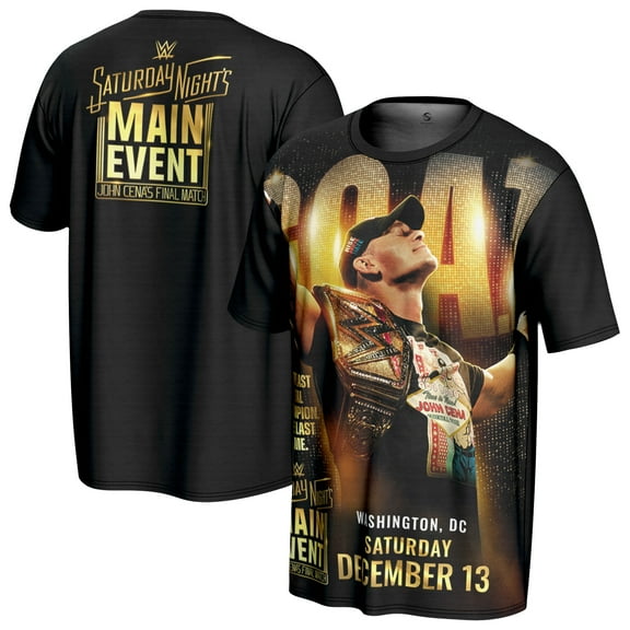 Men's ProSphere Black John Cena Final Match G.O.A.T T-Shirt