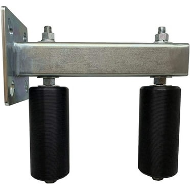 Eagle EG124 Adjustable Slide Gate Guide Rollers Upper Bolted Bracket Mount 6” Black Dual UHMW