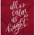 thumbnail image 2 of Cute Christmas All is Calm and Bright Women's Graphic T Shirt Tees Brisco Brands L, 2 of 6