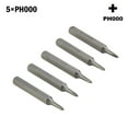 thumbnail image 1 of Embouts de Tournevis Croisés H4x28mm PH0000 PH000 PH00 PH0 PH1 PH2 Corps Hexagonal 4mm, 1 of 9