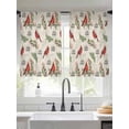thumbnail image 2 of Cardinal Bird Sheer Curtains 54 Inch Length 2 Panels Set Window Treatments, Holly Branches Berry Winter Beige Rod Pocket Semi Curtains for Living Room/Bedroom/Kitchen Décor, 104"W x 54"L, 2 of 7