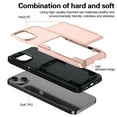 thumbnail image 3 of For iPhone 15 Case with Card Holder Heavy Duty Protective Kickstand Dual Layer Shockproof Hidden Card Slot Slim Wallet Military Protection Rugged Case for iPhone 15,Gray, 3 of 10