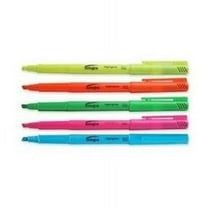 Integra Pen Style Fluorescent Highlighters Chisel Marker Point Style - Assorted - 5 / Set