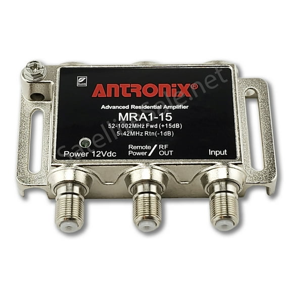 Amplificador Antronix MRA1-15AC, 1 puerto, ganancia de 15dB, salida 5-1002Mhz + adaptador de corriente