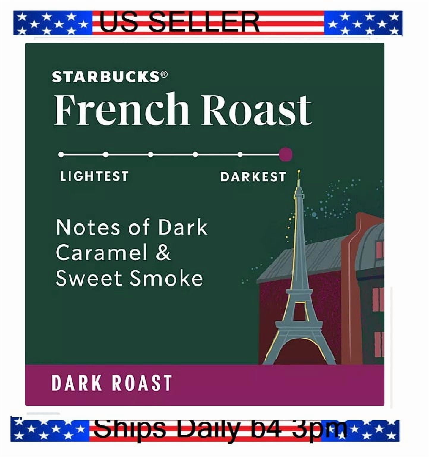 Starbucks Dark French Roast Ground Coffee, 40 oz.pack of 2