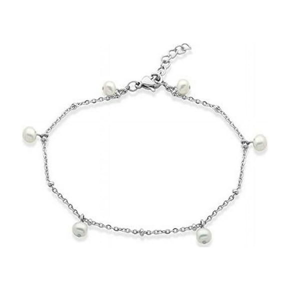 Cheri Jadore BT1XD02-W Bracelet Goutte à Goutte en Perles Authentiques Steelx