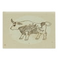 thumbnail image 1 of Zodiac Taurus Cutting Board, Hand Drawn Bull with Ornaments Vintage Antique Design, Decorative Tempered Glass Cutting and Serving Board, Large Size, Brown and Sand Brown, by Ambesonne, 1 of 1