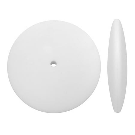 Vintage Spacer - Vintage Plastic Beads, Flat Round Wafer Spacers 18mm, 12 Pieces, Matte Chalk White