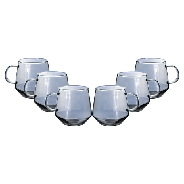 Set de 6 Tazas de Cristal Tornasol 370 ML