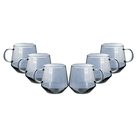 Set de 6 Tazas de Cristal Tornasol 370 ML