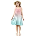 thumbnail image 4 of Zpanxa Girl Summer Dress Girl's Wrinkle Suspender Cami Dress Gradient Shiny Sleeveless Round Neck Casual Dresses Pink 7 Years, 4 of 9