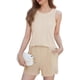 thumbnail image 1 of Conjuntos de Dos Piezas de Verano para Mujer, Conjuntos de Pantalones Cortos, Conjunto A Juego, Ropa de Estar por Casa, Talla M, Color Caqui, 1 of 8