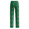 thumbnail image 4 of Christmas Pajama Pants for Women Christmas Candy Cane Printed Pjs Pants Comfy Soft Casual Sleep Lounge Pants Elastic Waist Pj Bottoms Army Green,M, 4 of 5