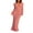 Pink, variant on Women's Summer Bikini Cover-Up, Long Sleeve V Neck Keyhole Front Hollow Out Crochet Slim Long Dress