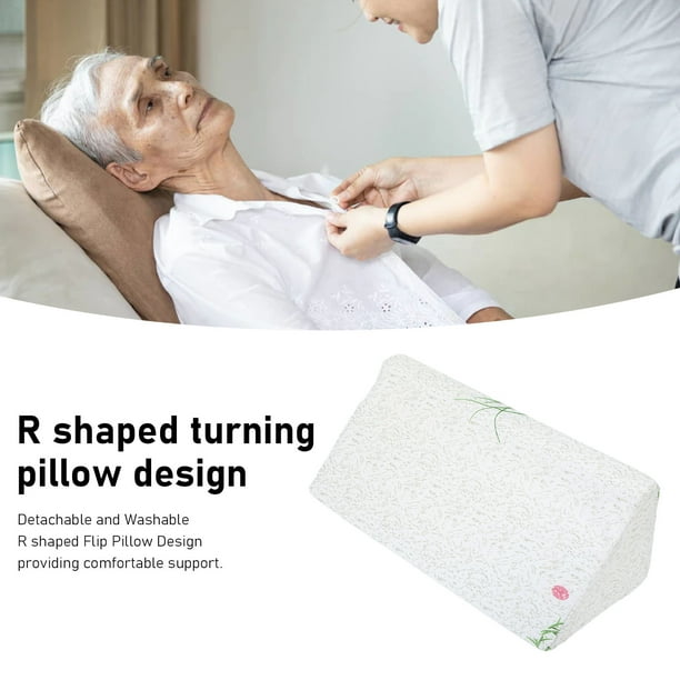 Side Pillow Detachable Bed Incline Pillow Washable R Shaped Flip