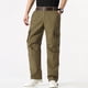 thumbnail image 1 of Pantalones largos de moda para hombre, casuales, de color sólido, con bolsillos y cremallera, cintura elástica, de poliéster., 1 of 4