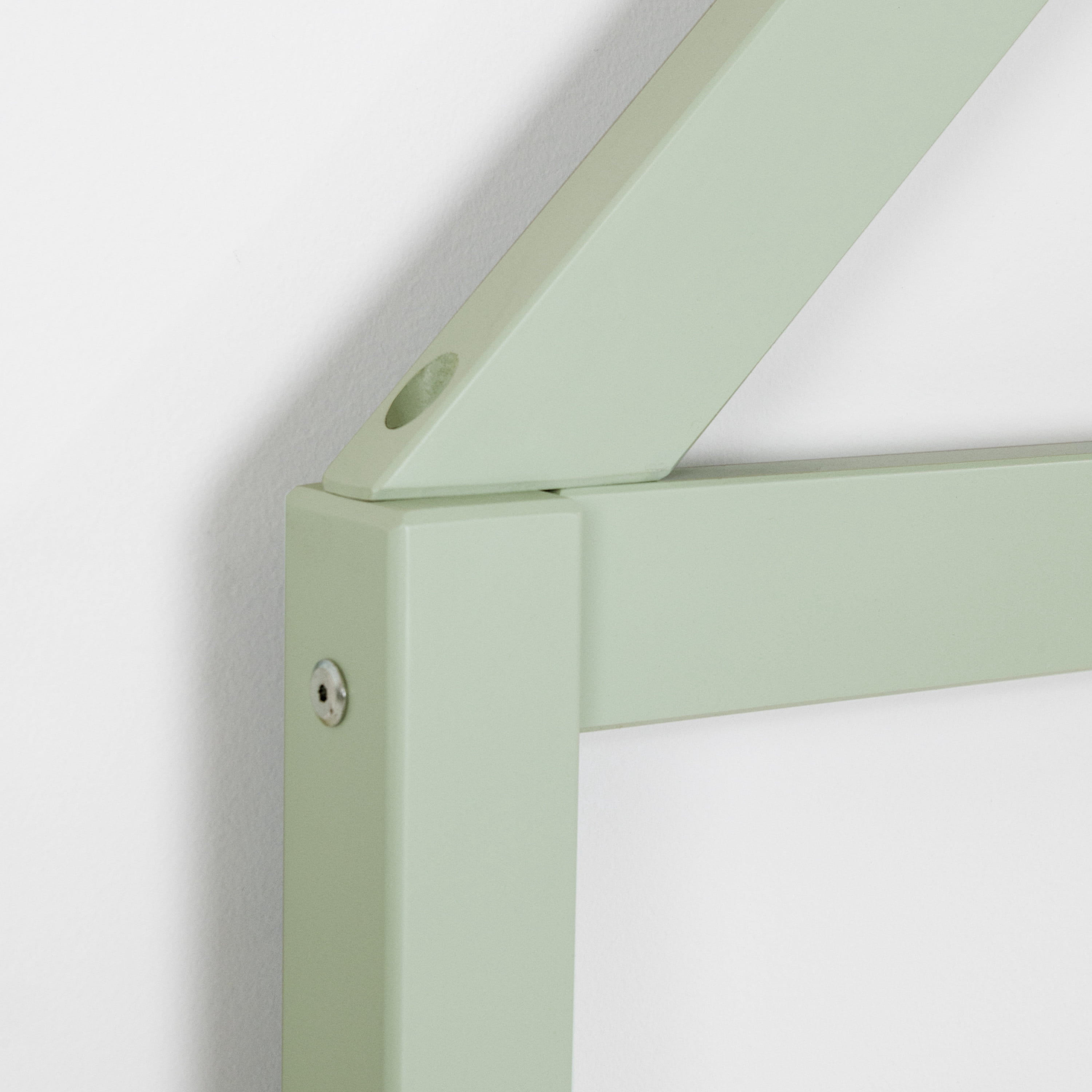 South Shore Sweedi, Scandinavian Twin Bed with House Frame Headboard, Sage Green