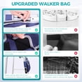 thumbnail image 4 of Lefeke Folding Walker Basket With Zipper,Walker Bag For Seniors, Bed Armrest Bag , Large Capacity Waterproof  Durable, Best Gift Of Walker Accessories(Not For Rollator Walkers)(Blue)), 4 of 7