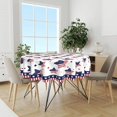 thumbnail image 6 of Round Tablecloth 70 Inch 4th of July Table Cloth Patriotic American Flag Tablecloth Washable Table Cover Reusable Memorial Day Tablecloth for Home Party Picnic, 6 of 6