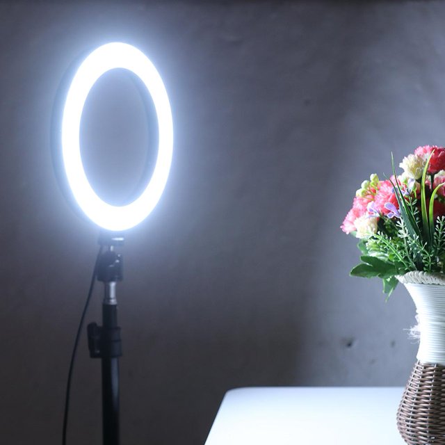 Cergrey LED Ring Light, Camera Ring Light, Solid Lightweight Filling Light Indoors Portrait For Outdoor Photo Light Fashion