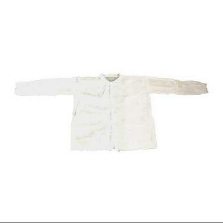 Condor 26W784 L White Polypropylene Disposable Shirt