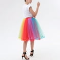 thumbnail image 4 of Jupes Femmes Colorées Mignonnes Mode Fête Jupe Arc-en-Ciel Robe Jupe Vêtements Femmes Rouge m, 4 of 4