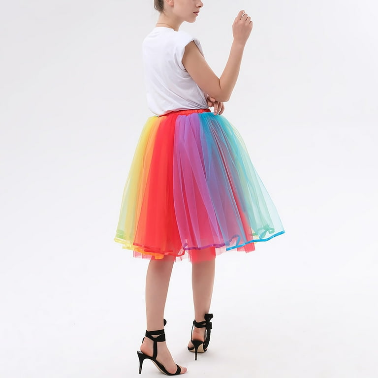 Rainbow tutu skirts for adults 2025