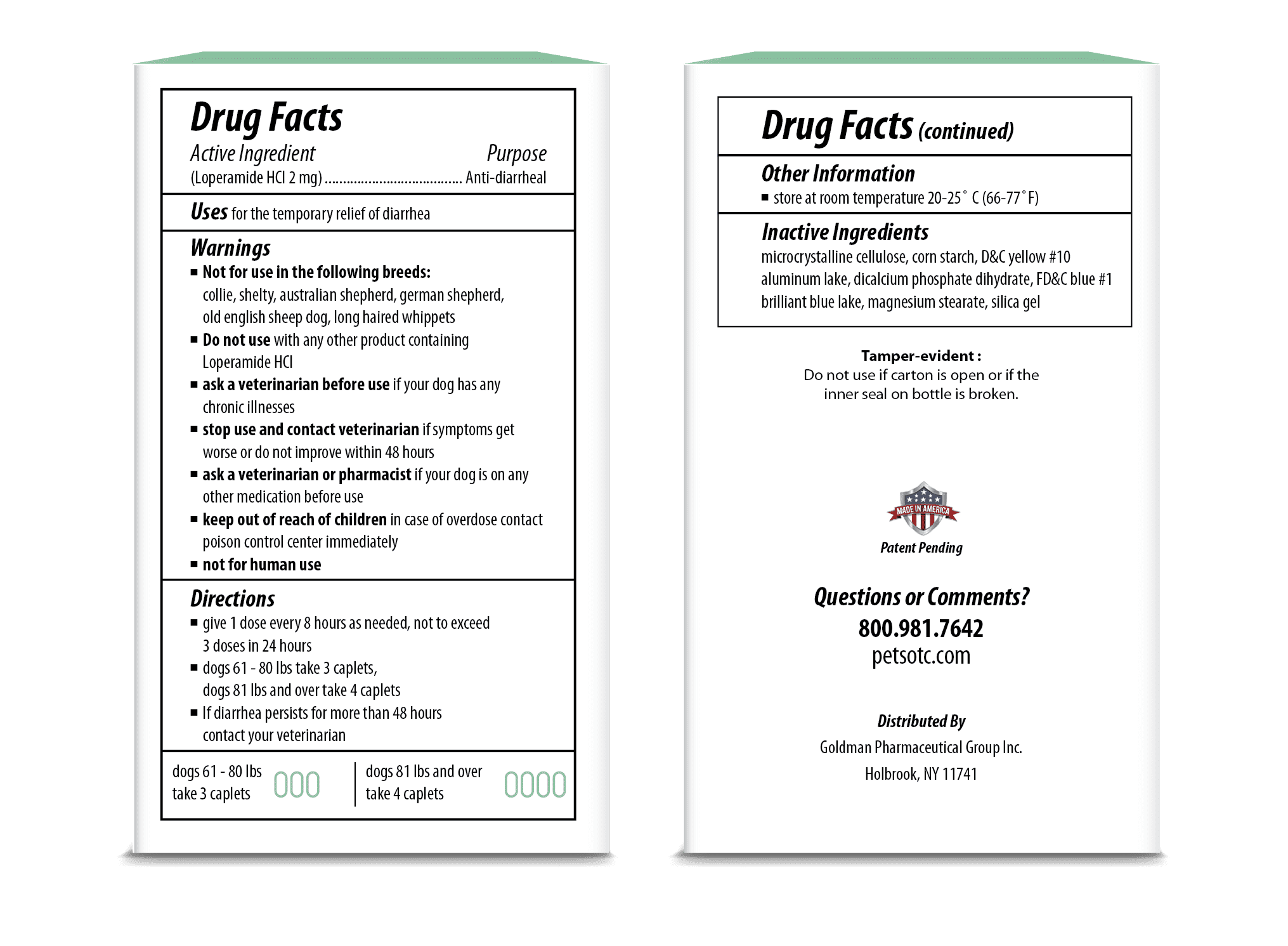 Difixn Anti-Diarrheal Treatment for Large and Extra Large Breed Dogs, Digestive Discomfort Treatment, 40 Caplets
