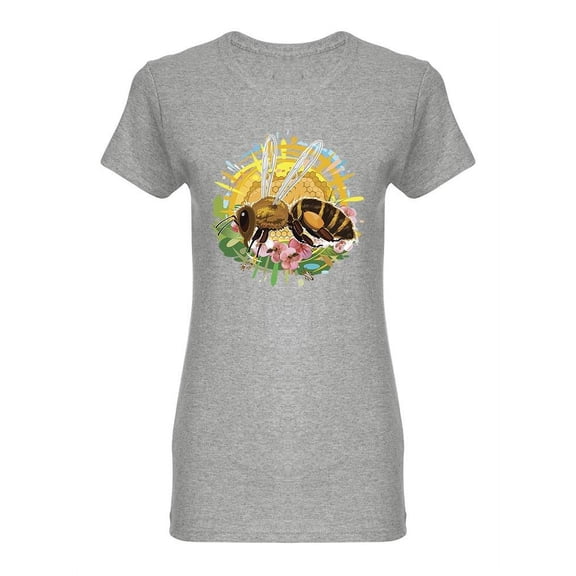 Bee Collecting Nectar. T-Shirt Women -Image by Shutterstock, Female XX-Large