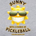 thumbnail image 3 of CafePress - Pickleball Sun With A Chance Of Picklebal Long Sle - Womens Baseball Tee, 3 of 4