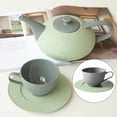thumbnail image 4 of Elegante de taza de y platillo de cerámica, bandeja para taza de , taza de té de flores en relieve para el té de , taza de BLESIY Taza de café, 4 of 8