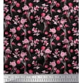 thumbnail image 1 of Soimoi Polyester Crepe Fabric Leaves & Rose Floral Print Sewing Fabric Yard 42 Inch Wide, 1 of 5