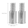 thumbnail image 4 of HERFIER 2pcs Broom Handle Threaded End Replacement Broom Handle Extension Pole Adapter (American thread) 2.55x0.98x0.98in, 4 of 9