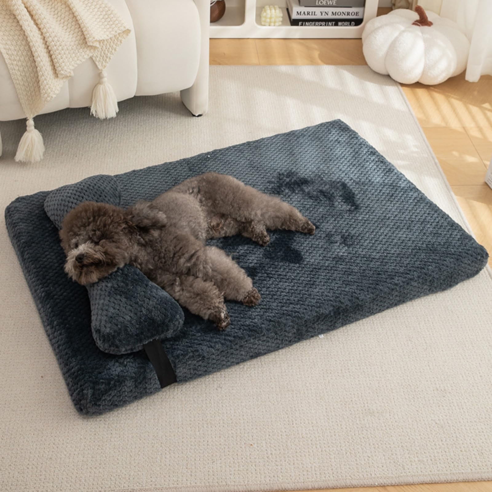 Product Category Pet Beds | Product Title Huraty Orthopedic Dog Bed for Puppies with Detachable Washable Cover and Pillow | Lightweight Mattress for Under 5 Pounds