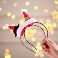 thumbnail image 1 of Paquete de 2 diademas navideñas, diademas con gorro de Papá Noel con astas de reno para fiestas navideñas (estilo 3) Sailing Electrónica, 1 of 5