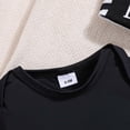 thumbnail image 5 of Karoyedx Baby Boy Outfits Newborn Infant Baby Boy Clothes Fall Winter Outfits Letter Print Outfit Toddler Baby Boy Clothes Set Black Size,6-9 Months, 5 of 5