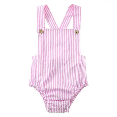 

TAIAOJING Baby Romper Stripe Toddler Solid Kids Sleeveless Boys Clothes Sunsuit Girls Girls Romper&Jumpsuit Onesie Outfit 18-24 Months
