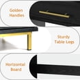 thumbnail image 5 of 4 EVER WINNER 43" Black & Gold Desk with 4 Storage Drawers & Shelves, Luxury Multi-Functional Computer Desk for Home Office, 5 of 7