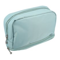 Unique Bargains Cosmetic Bag Travel Makeup Bag Cosmetic Brush Organizer Storage Bag for Women Blue 6.89"x2.76"x4.72"