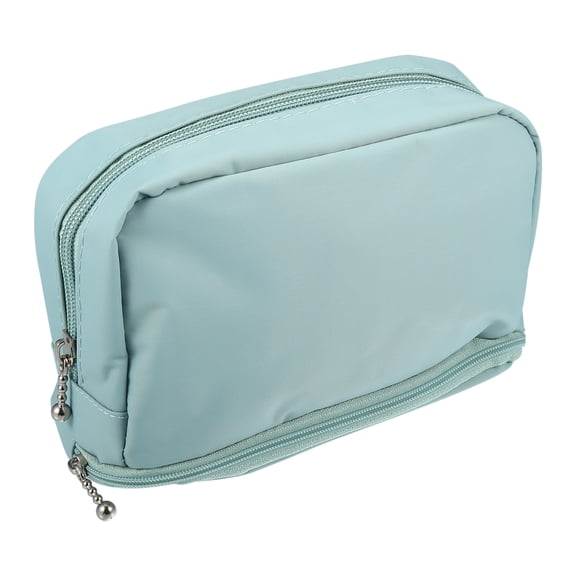 Unique Bargains Cosmetic Bag Travel Makeup Bag Cosmetic Brush Organizer Storage Bag for Women Blue 6.89"x2.76"x4.72"