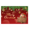 thumbnail image 1 of Wangscanis Home Christmas Floor Mat, Snowman/Santa Printed Square Carpet, 1 of 8