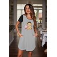 thumbnail image 2 of Ekouaer Nightgowns for Women Short Sleeve Sleepshirt with Pocket Crewneck Printed Night Dress Soft Sleepwear, 2 of 5