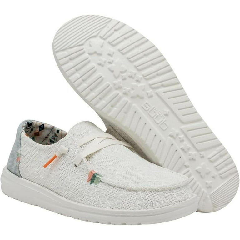 Hey Dude Women's Wendy Boho White Crochet Slip-on Casual