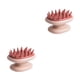 thumbnail image 4 of Monstrate Cepillo de masaje de de silicona Mini cabeza cuerpo cuero cabelludo cojín de aire peine de mano champú para el cuero cabelludo peine Rosa claro 2piezas Monstrate CBP145669, 4 of 6
