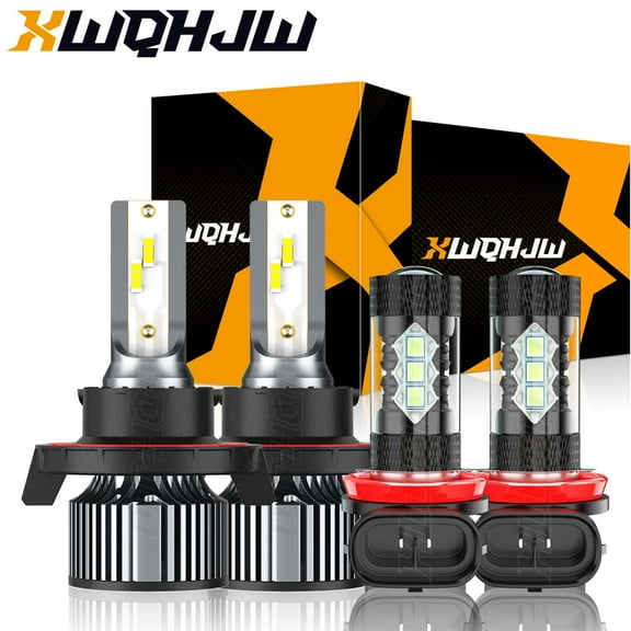 For Kia Soul 2014-2020 4x LED Headlight High/Low   Fog Light Bulbs Kit 9008 H11
