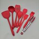 thumbnail image 3 of Utensilios de cocina de silicona todo incluido, 8 piezas, espátula, juego de herramientas de cocina integradas, 3 of 5