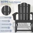 thumbnail image 7 of JEAREY Plastic Adirondack Rocking Chair,HDPE All-Weather Outdoor Rocking Adirondack Chair for Porch, Patio, Balcony,Black, 7 of 7
