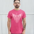 thumbnail image 3 of Tee Hunt Gothic Firefighter Emblem T-shirt Courage Honor Sacrifice Men's Tee, Hot Pink, XX-Large, 3 of 5